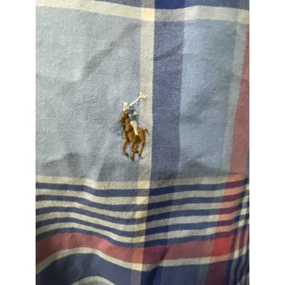 Ralph Lauren Classic Fit Plaid Long Sleeve Button Up Shirt‎ Men’s Size L - Picture 5 of 9